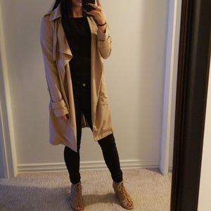 Nude trench coat